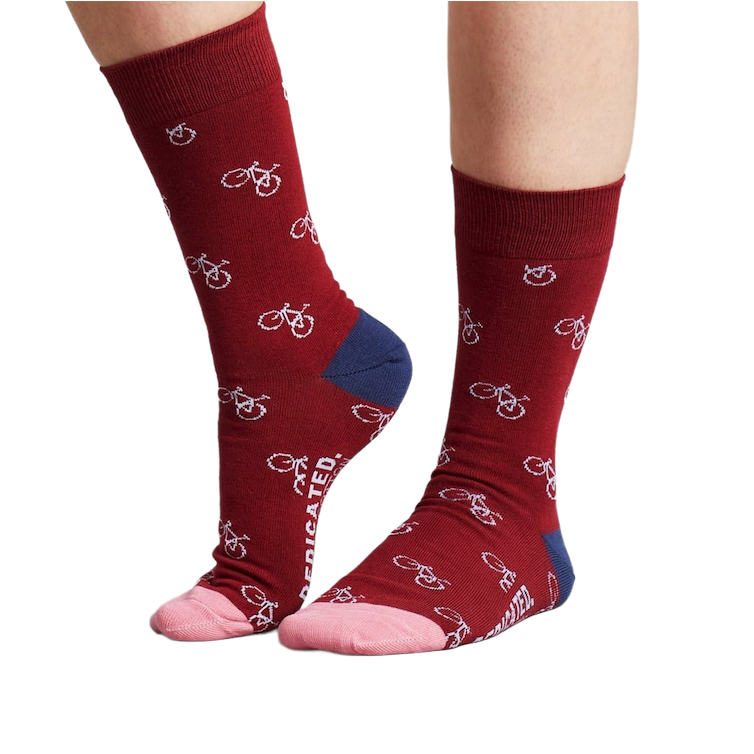 Dedicated Dedicated, Sigtuna Bike Pattern, burgundy, 36-40