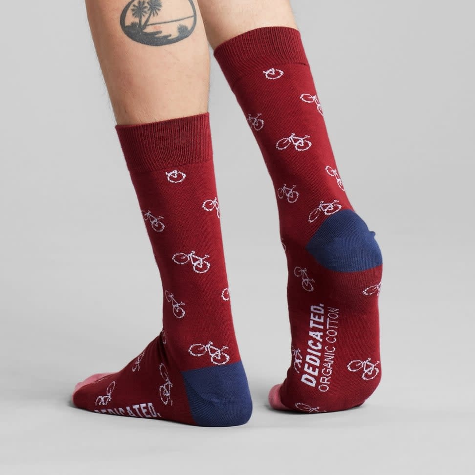 Dedicated Dedicated, Sigtuna Bike Pattern, burgundy, 36-40