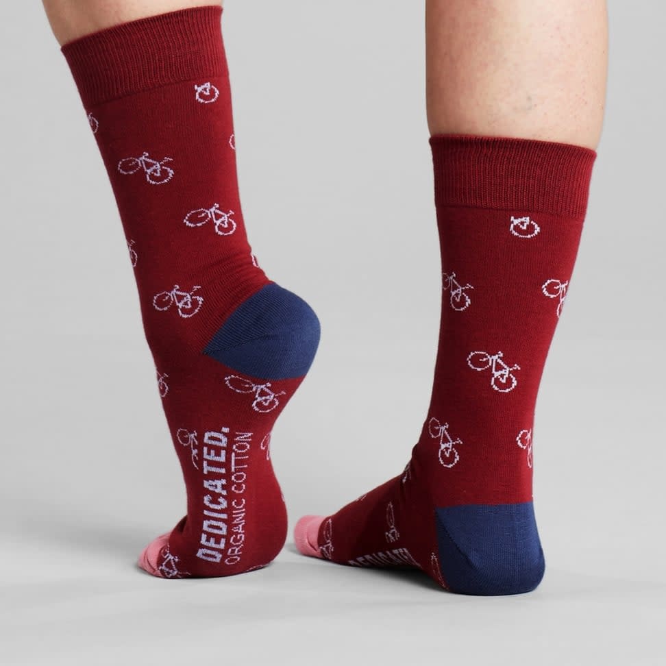 Dedicated Dedicated, Sigtuna Bike Pattern, burgundy, 36-40