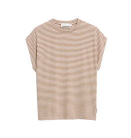 Armedangels Armedangels, Slub Jersey Stripe T-Shirt, oatmilk-cinnamon dust, M