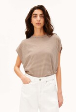 Armedangels Armedangels, Slub Jersey Stripe T-Shirt, oatmilk-cinnamon dust, M