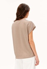 Armedangels Armedangels, Slub Jersey Stripe T-Shirt, oatmilk-cinnamon dust, S