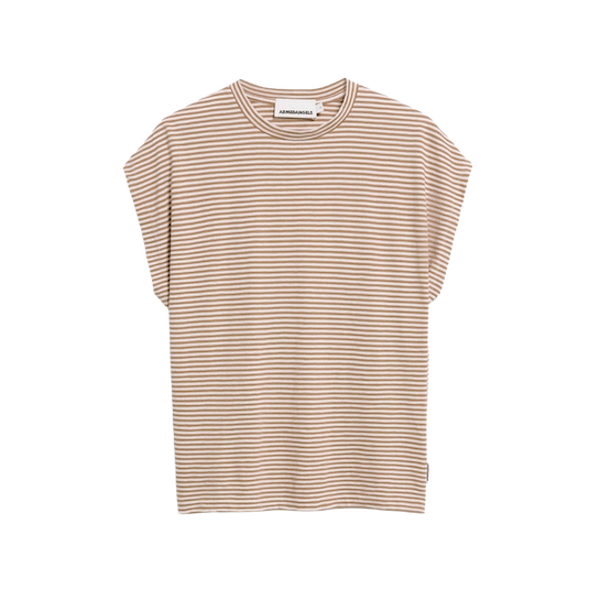 Armedangels Armedangels, Slub Jersey Stripe T-Shirt, oatmilk-cinnamon dust, XS