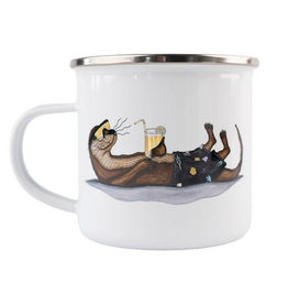 Lakor Lakor, Enamel Mug, an otter vacation