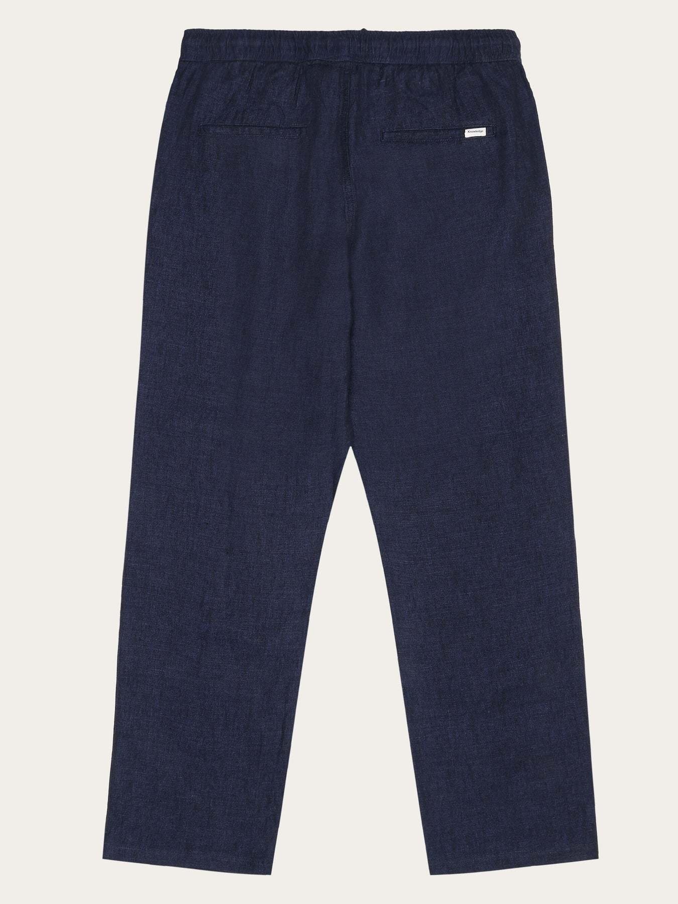 KnowledgeCotton Apparel KnowledgeCotton, Tim Tapered Linen, black jet, XL