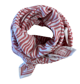 Maison Augustin, Adult Zebra Scarf, pink