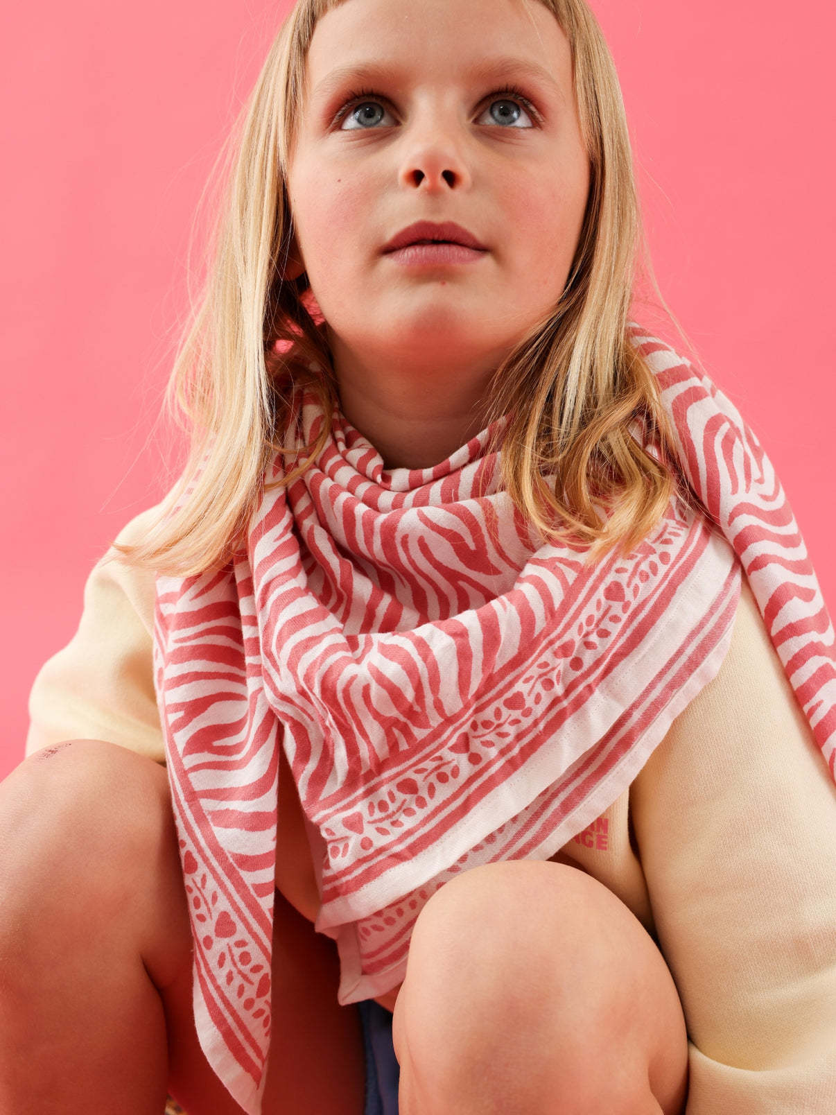 Maison Augustin Maison Augustin, Adult Zebra Scarf, pink
