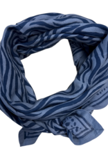 Maison Augustin, Adult Zebra Scarf, indigo