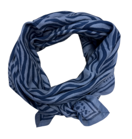 Maison Augustin, Adult Zebra Scarf, indigo