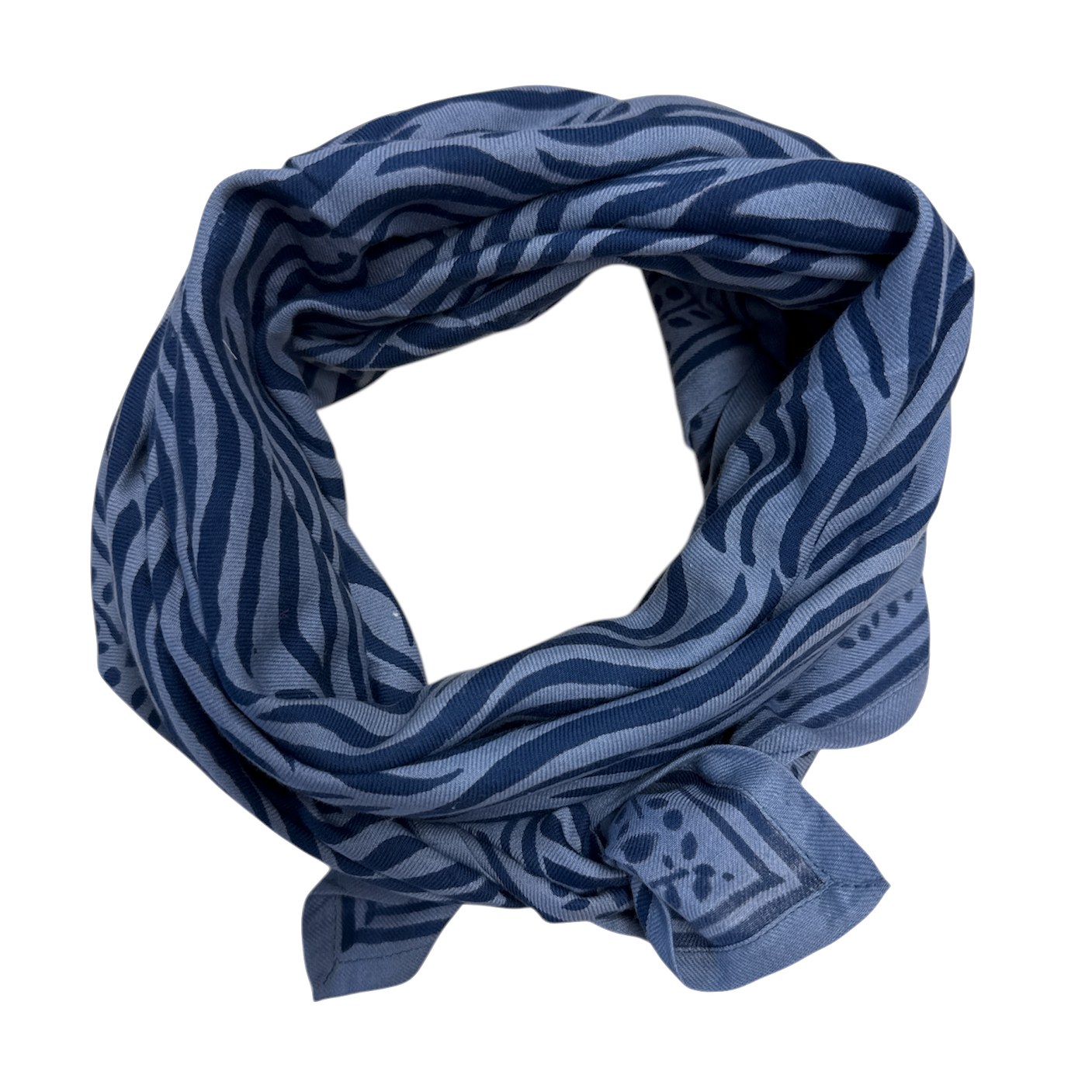 Maison Augustin, Adult Zebra Scarf, indigo