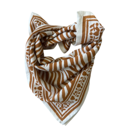 Maison Augustin, Adult Zebra Scarf, camel