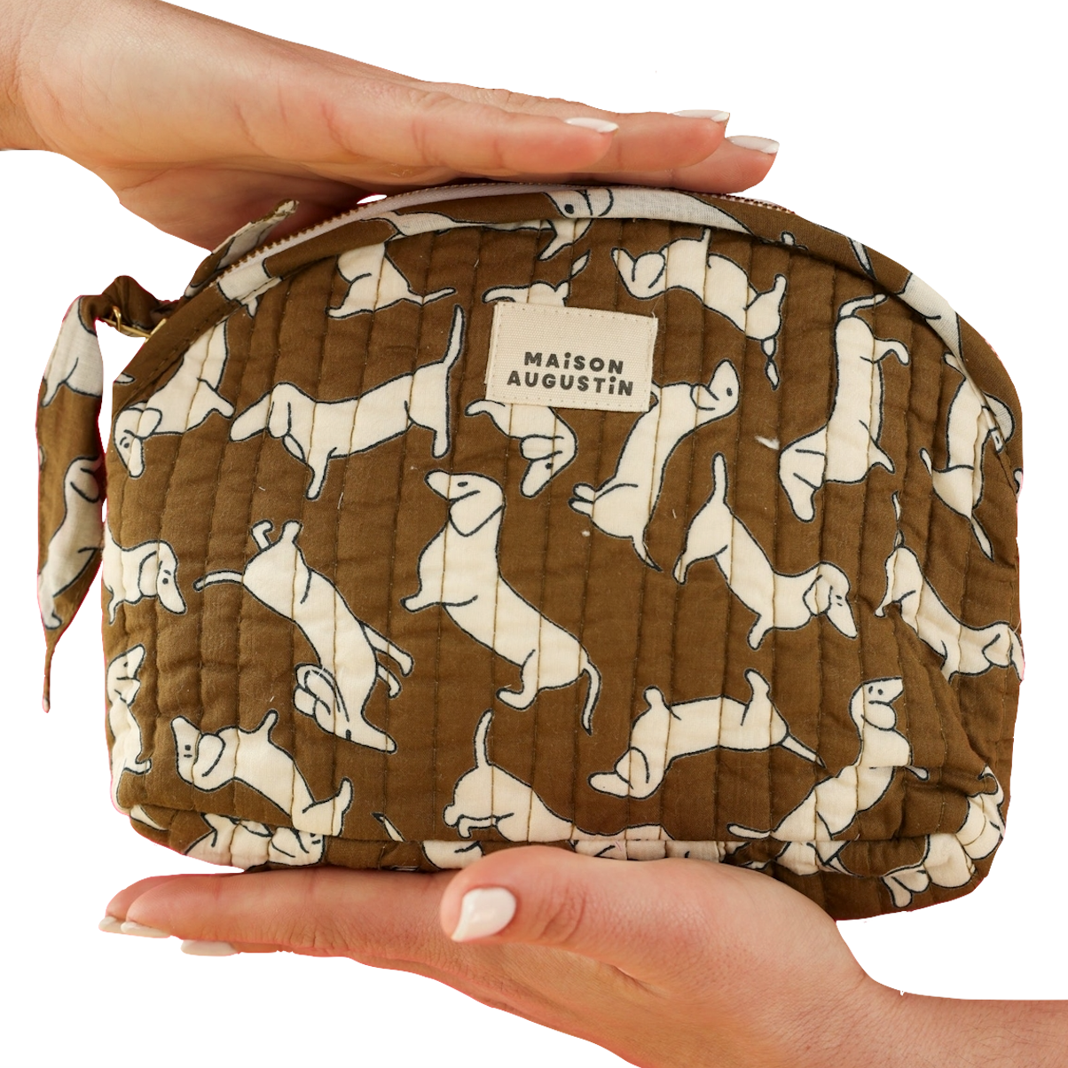 Maison Augustin Maison Augustin, Dachshund Makeup Kit, khaki