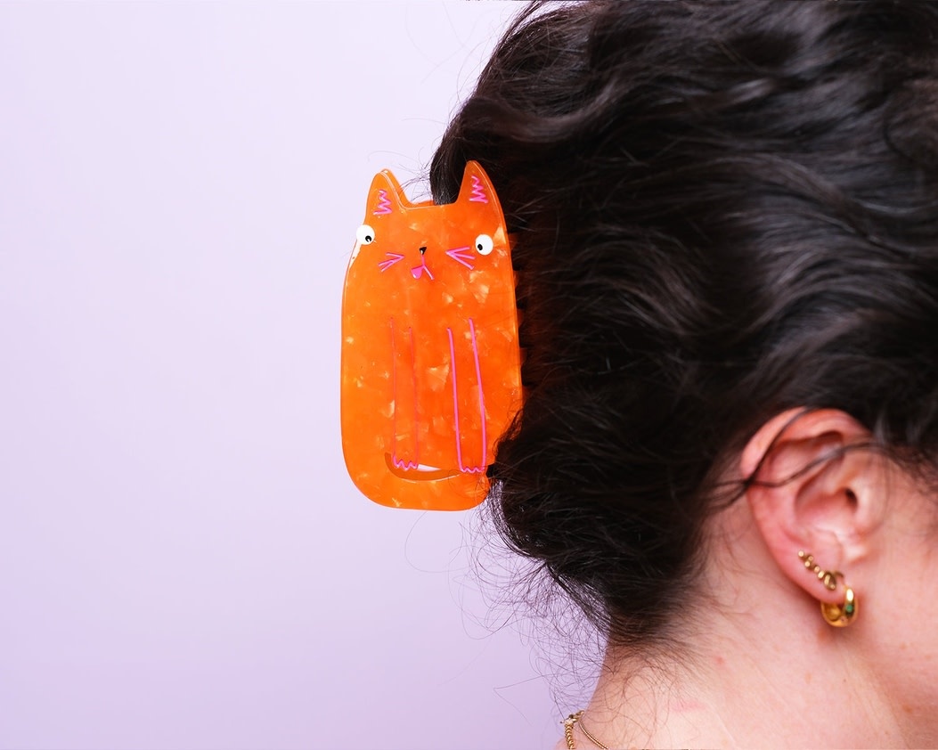 Bea Bellingham Bea Bellingham, Hair Clip, fat orange cat