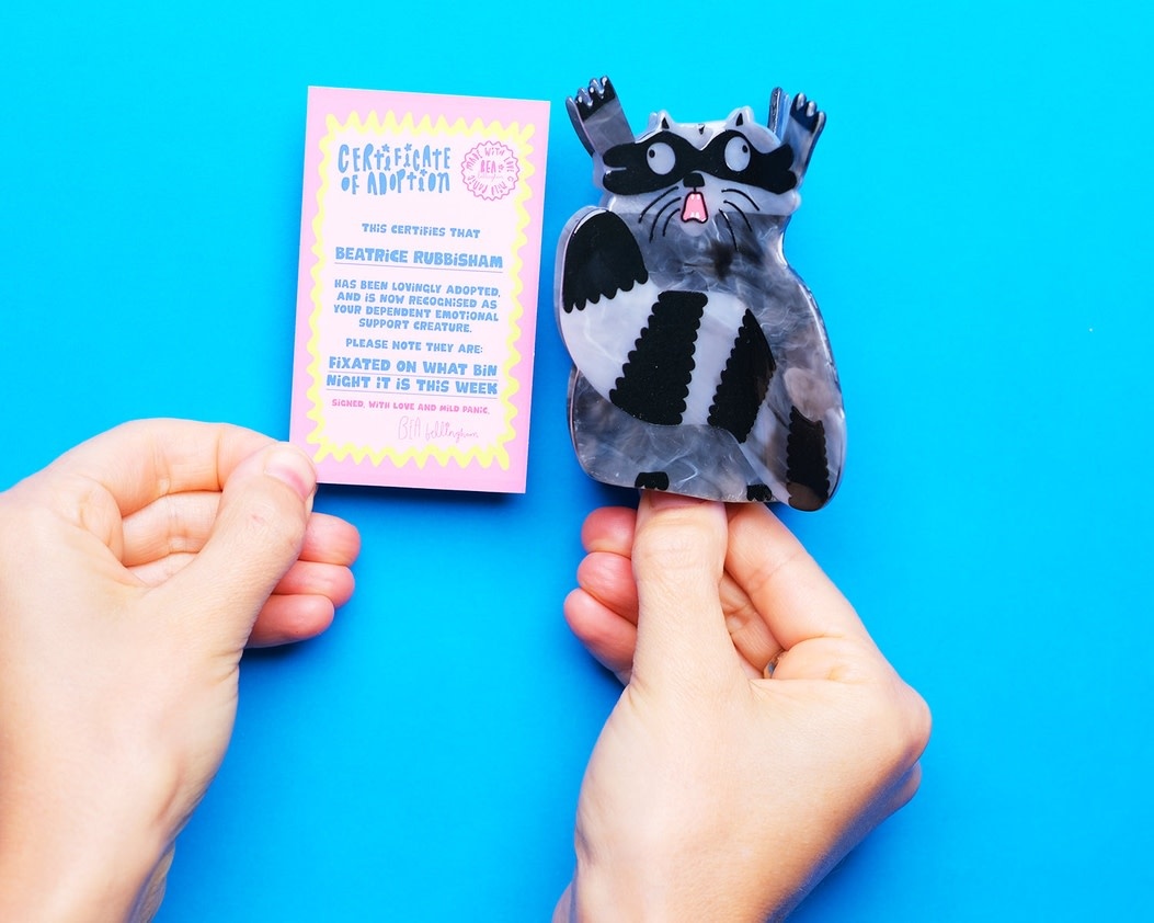 Bea Bellingham Bea Bellingham, Hair Clip, wtf raccoon