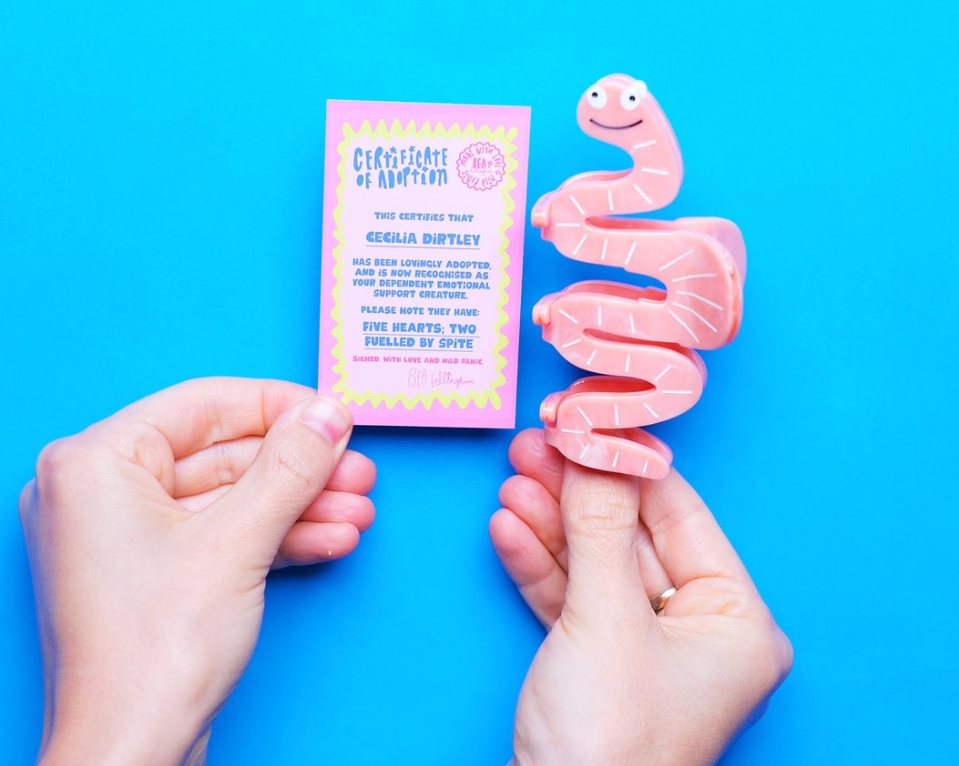 Bea Bellingham Bea Bellingham, Hair Clip, worm