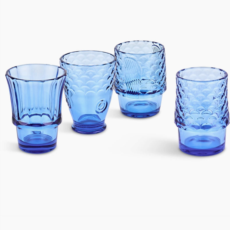 Uberstar Uberstar, Fish Stacking Glass, blau