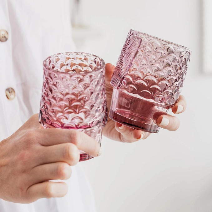 Uberstar Uberstar, Fish Stacking Glass, pink