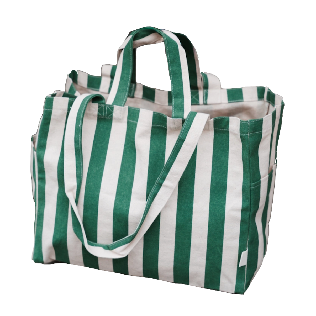 OMOM OMOM, Striped Tote Bag Low, green