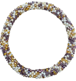 Maison Kizo Maison Kizo, Bracelet Népalais, violet/blanc multi