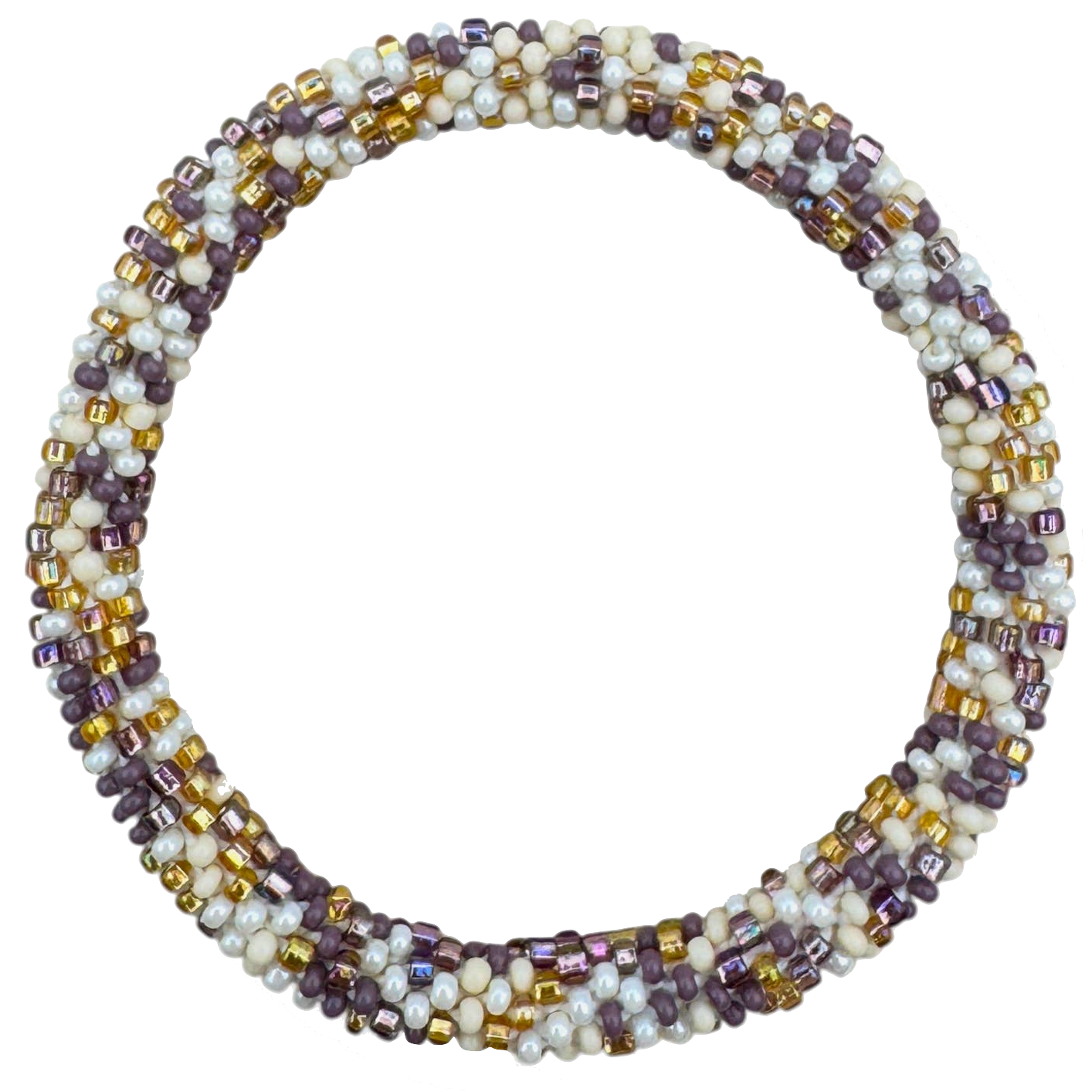 Maison Kizo Maison Kizo, Bracelet Népalais, violet/blanc multi