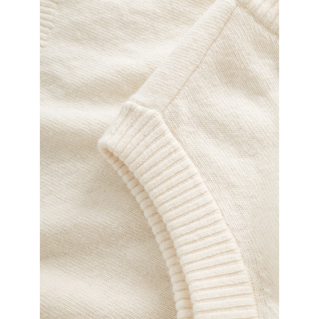 KnowledgeCotton Apparel KnowledgeCotton, Lambswool Vest, buttercream, M