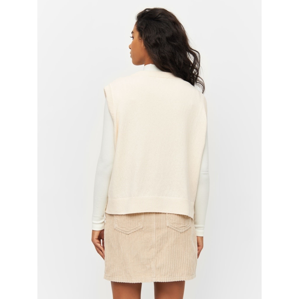 KnowledgeCotton Apparel KnowledgeCotton, Lambswool Vest, buttercream, S