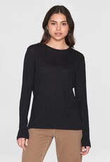 KnowledgeCotton Apparel KnowledgeCotton, LS Linen T-Shirt, black jet, L