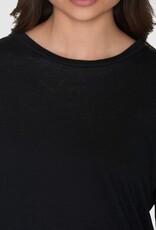 KnowledgeCotton Apparel KnowledgeCotton, LS Linen T-Shirt, black jet, L