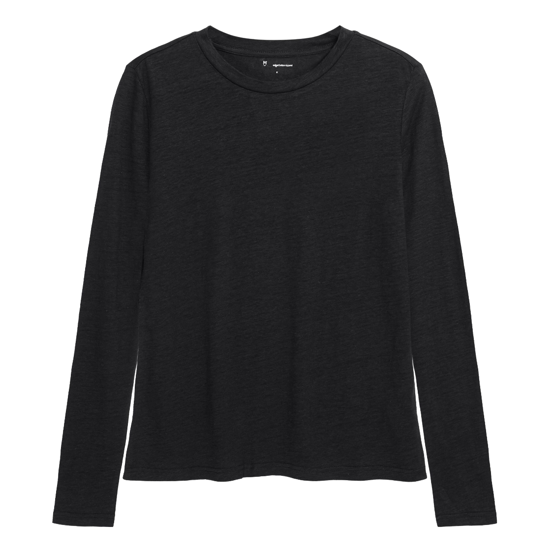 KnowledgeCotton Apparel KnowledgeCotton, LS Linen T-Shirt, black jet, S