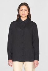 KnowledgeCotton Apparel KnowledgeCotton, Loose Linen Shirt, black jet, M