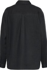 KnowledgeCotton Apparel KnowledgeCotton, Loose Linen Shirt, black jet, XS