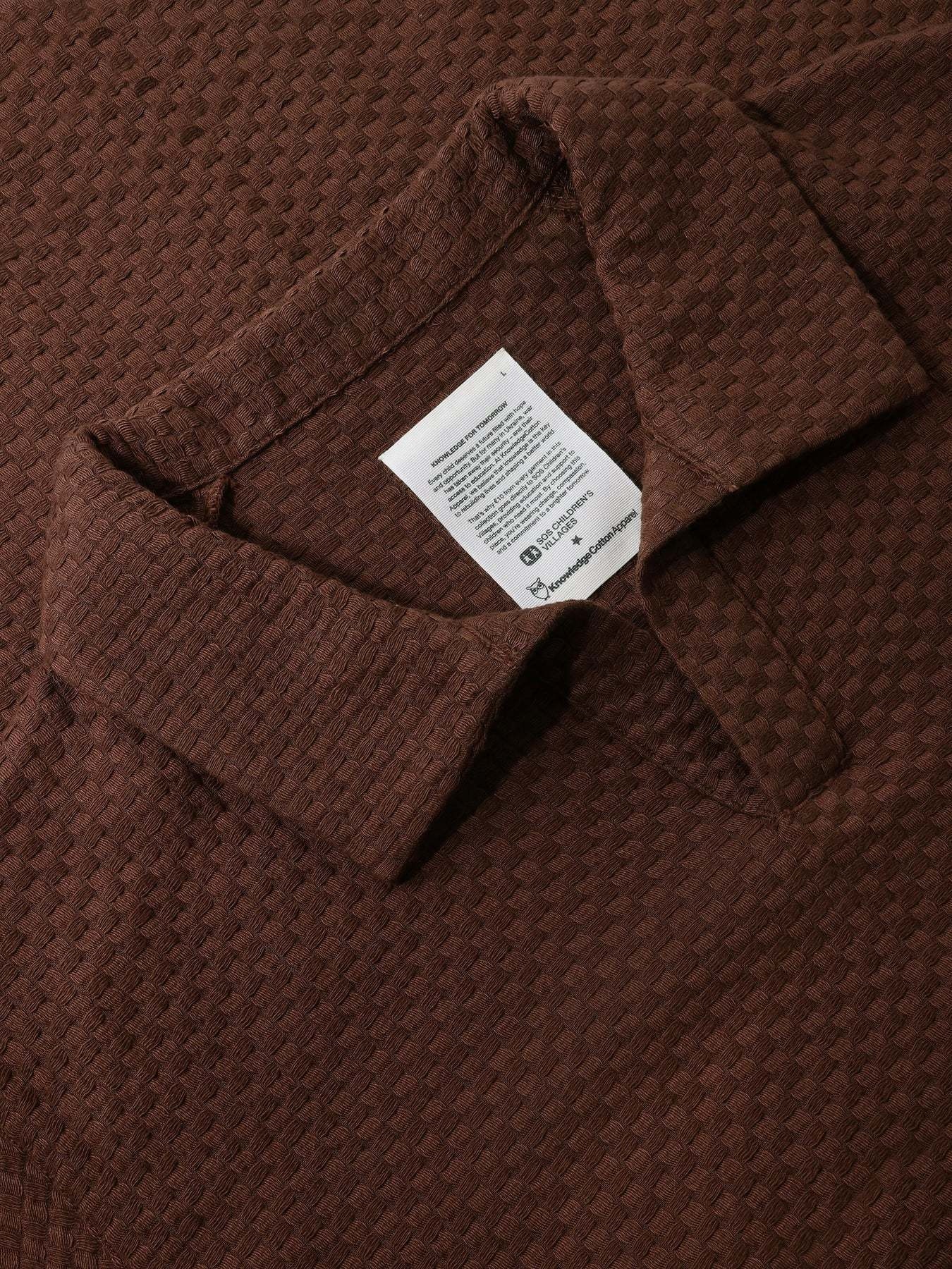 KnowledgeCotton Apparel KnowledgeCotton, Structure Polo, shaved chocolate, XL