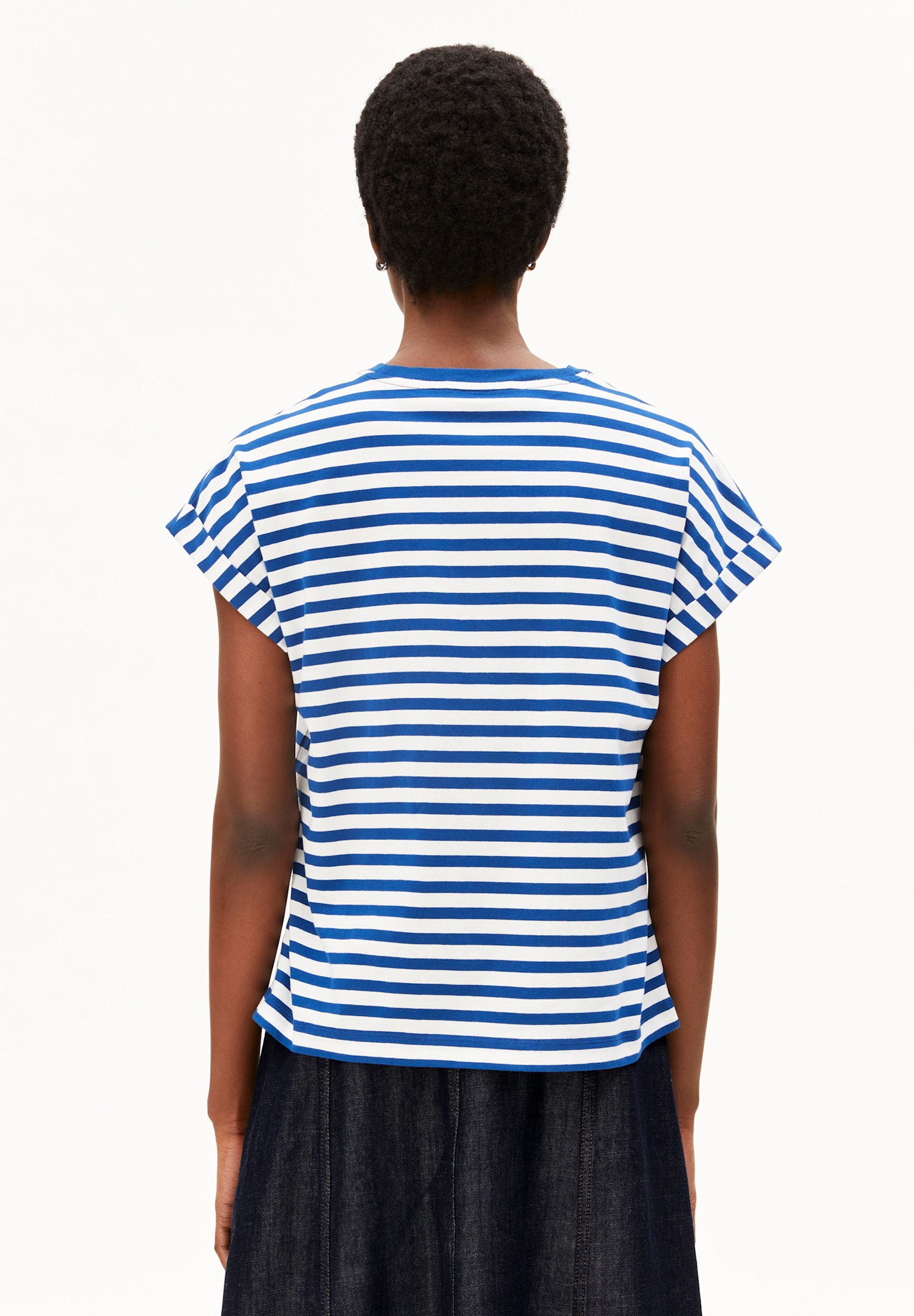 Armedangels Armedangels, Idaara Stripes, white-lapis blue, XS