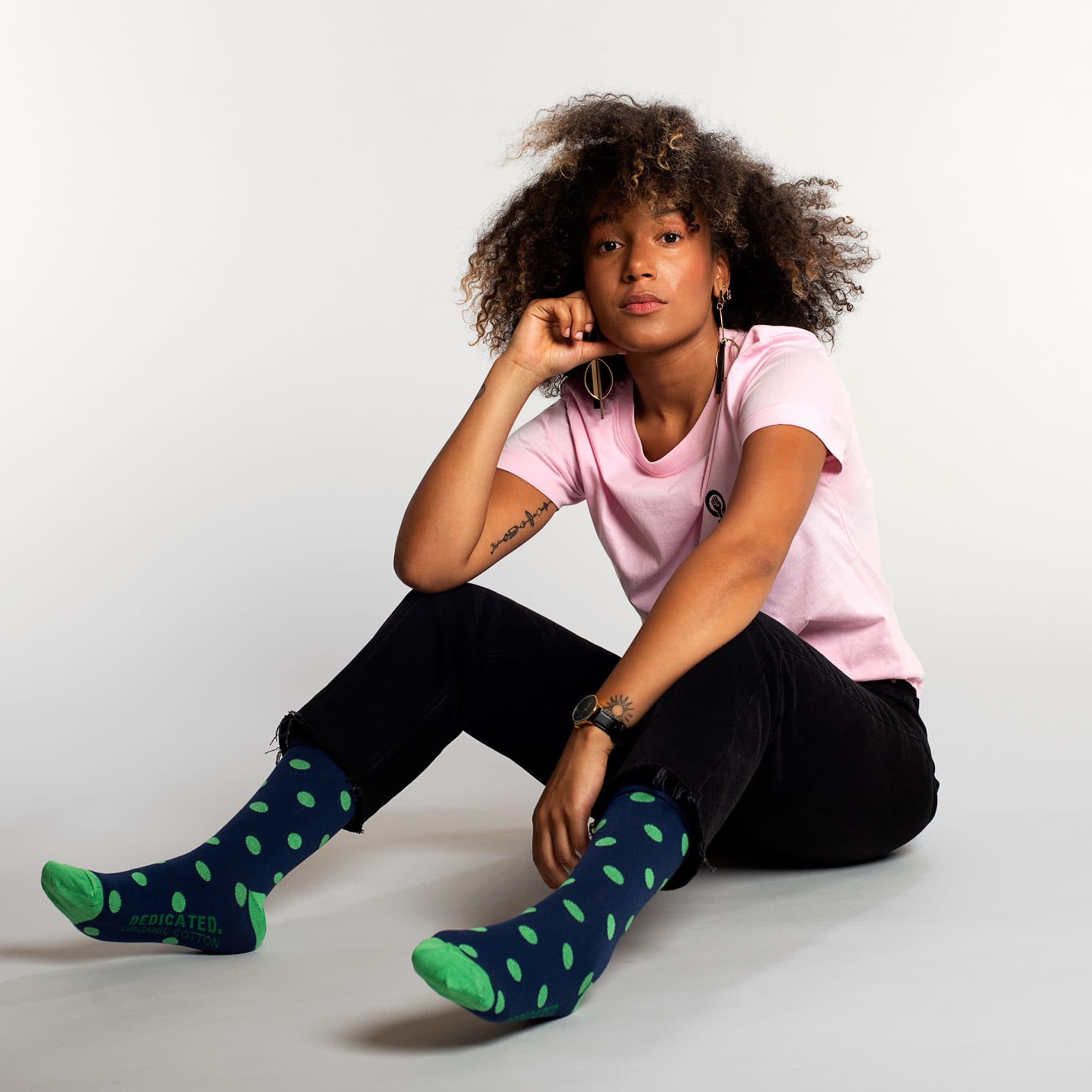 Dedicated Dedicated, Sigtuna Dots, navy, 36-40