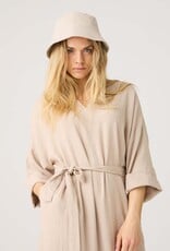 KnowledgeCotton Apparel KnowledgeCotton, Linen V-Neck Dress, light feather gray, S