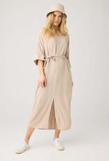 KnowledgeCotton Apparel KnowledgeCotton, Linen V-Neck Dress, light feather gray, XS