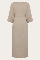 KnowledgeCotton Apparel KnowledgeCotton, Linen V-Neck Dress, light feather gray, XS