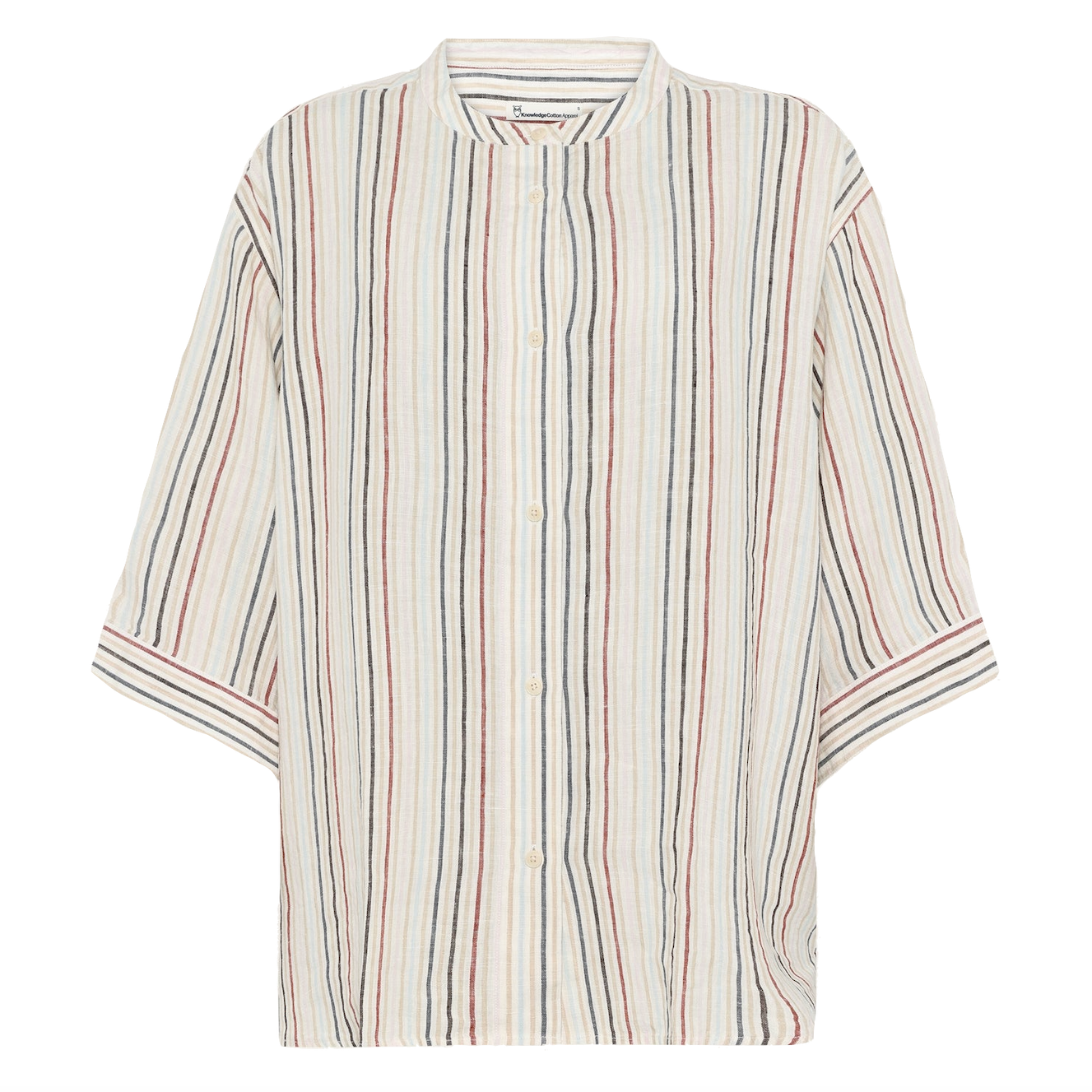 KnowledgeCotton Apparel KnowledgeCotton, Loose Linen Stripe Shirt, multi color, S