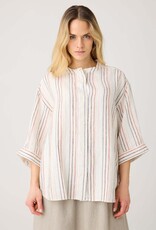 KnowledgeCotton Apparel KnowledgeCotton, Loose Linen Stripe Shirt, multi color, S