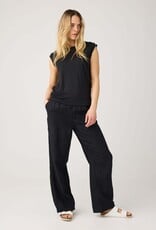KnowledgeCotton Apparel KnowledgeCotton, Posey Wide Linen Blend Pants, black jet, S