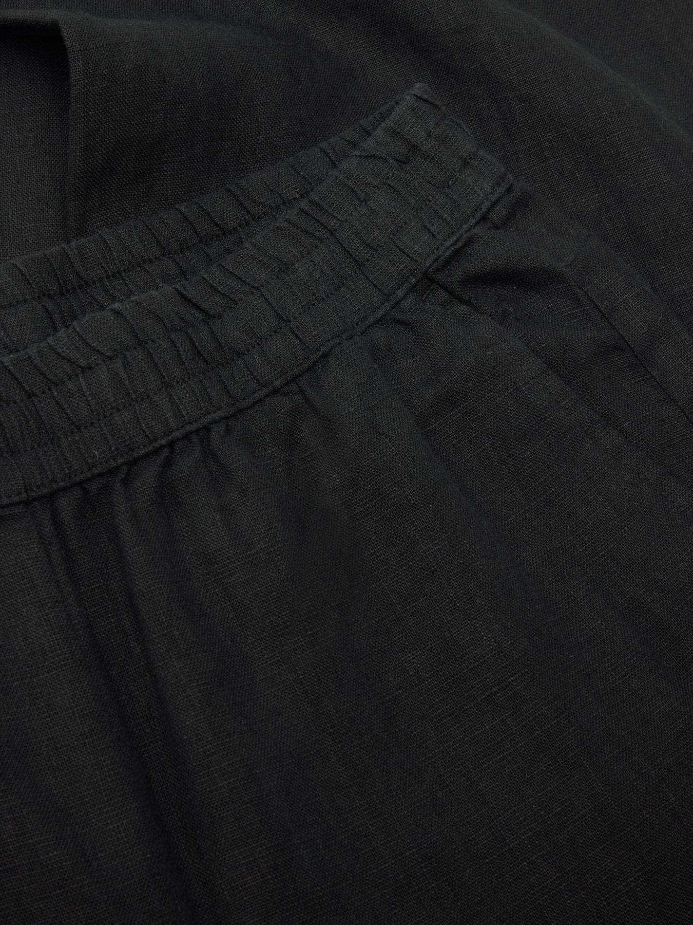 KnowledgeCotton Apparel KnowledgeCotton, Posey Wide Linen Blend Pants, black jet, S