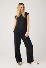KnowledgeCotton Apparel KnowledgeCotton, Posey Wide Linen Blend Pants, black jet, XS