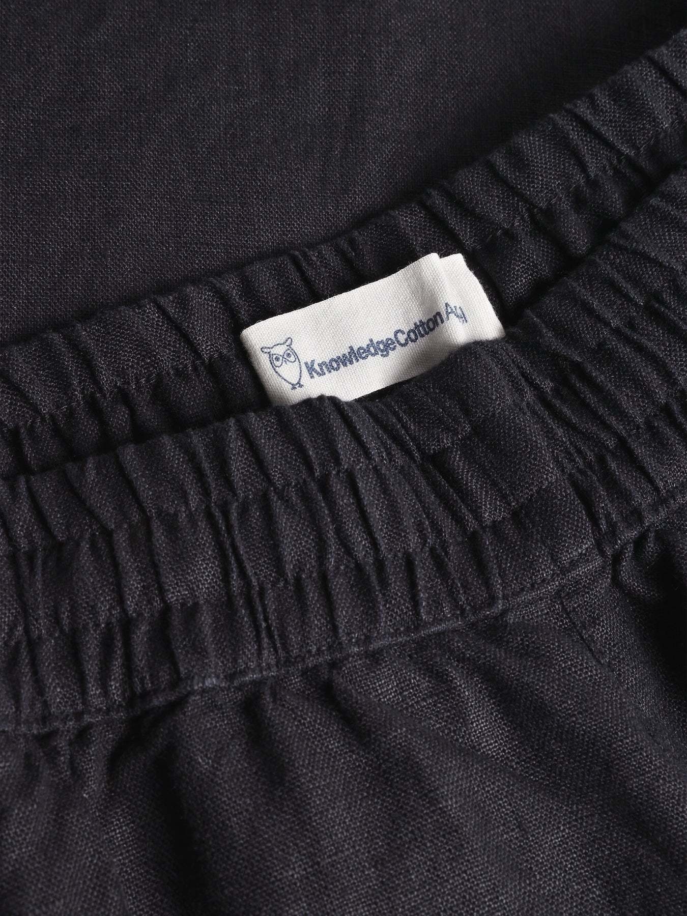 KnowledgeCotton Apparel KnowledgeCotton, Posey Wide Linen Blend Shorts, black jet, S