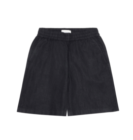 KnowledgeCotton Apparel KnowledgeCotton, Posey Wide Linen Blend Shorts, black jet, XS