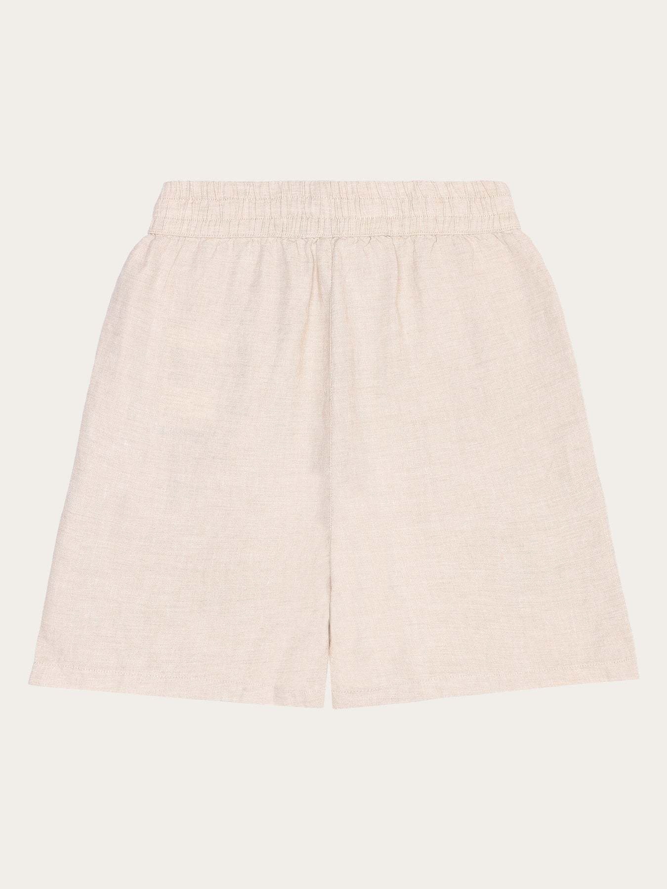 KnowledgeCotton Apparel KnowledgeCotton, Posey Wide Linen Blend Shorts, light feather gray, M