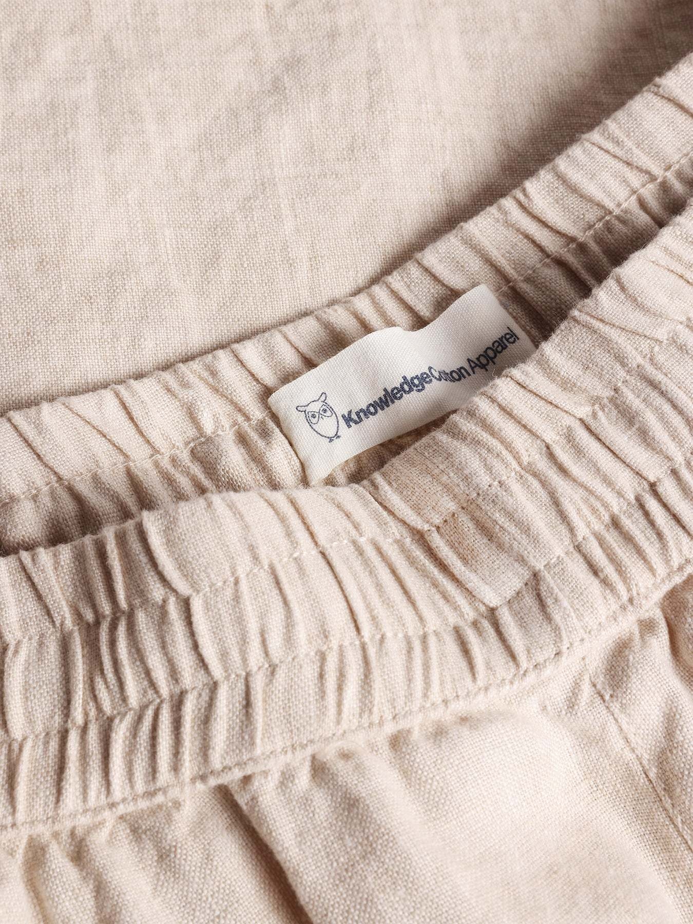KnowledgeCotton Apparel KnowledgeCotton, Posey Wide Linen Blend Shorts, light feather gray, M