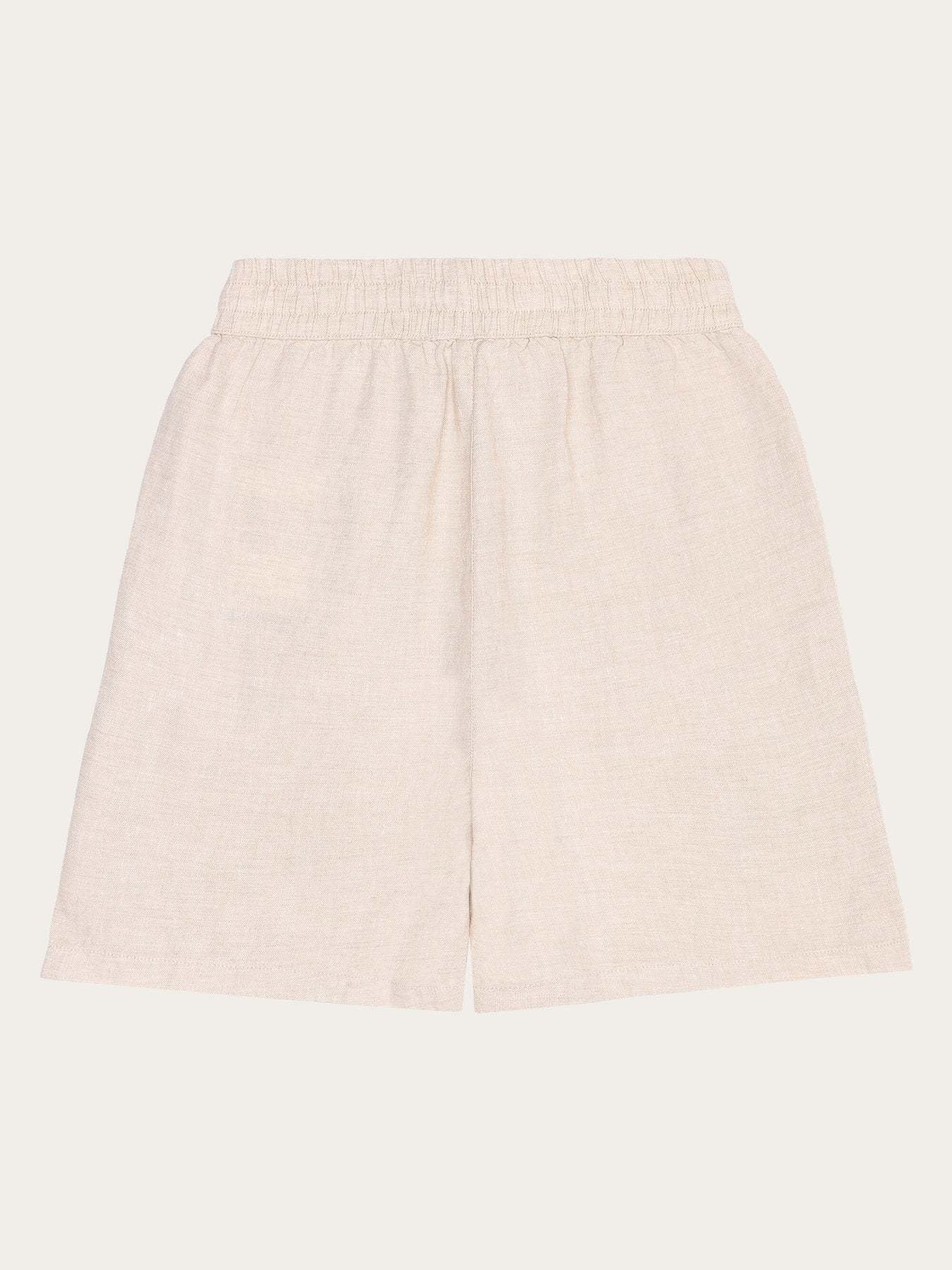 KnowledgeCotton Apparel KnowledgeCotton, Posey Wide Linen Blend Shorts, light feather gray, XS