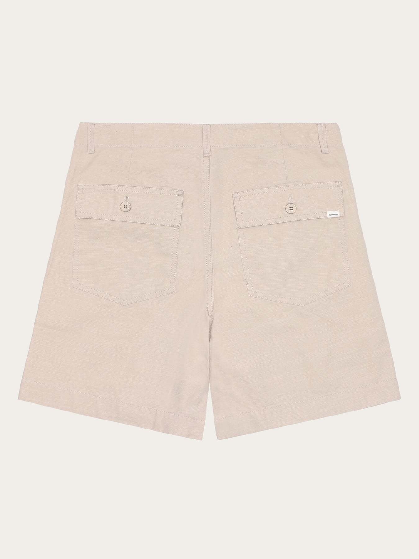 KnowledgeCotton Apparel KnowledgeCotton, Posey Wide Slub Shorts, light feather gray, L