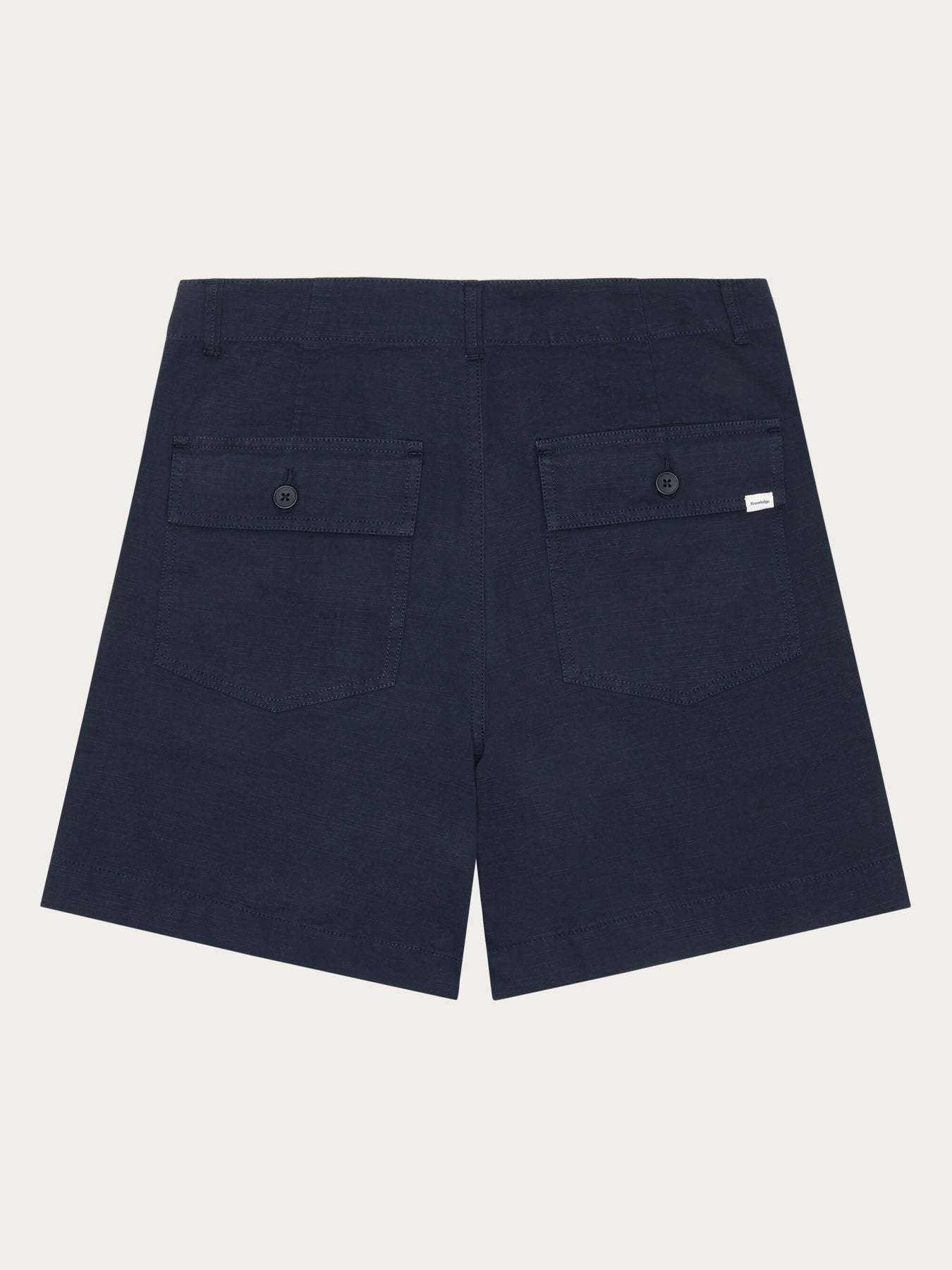 KnowledgeCotton Apparel KnowledgeCotton, Posey Wide Slub Shorts, total eclipse, S