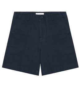 KnowledgeCotton Apparel KnowledgeCotton, Posey Wide Slub Shorts, total eclipse, XS